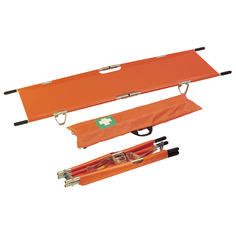 Double Foldable Stretcher with Carrying Bag Double Foldable Stretcher with Carrying Bag