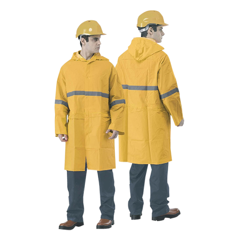 Heavy Duty Visibility Rain Coat with High Reflecti...