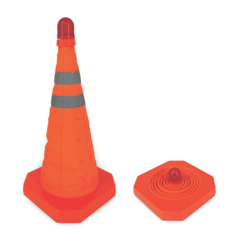 Retractable Cone with Hazard Warning Light Retractable Cone with Hazard Warning Light