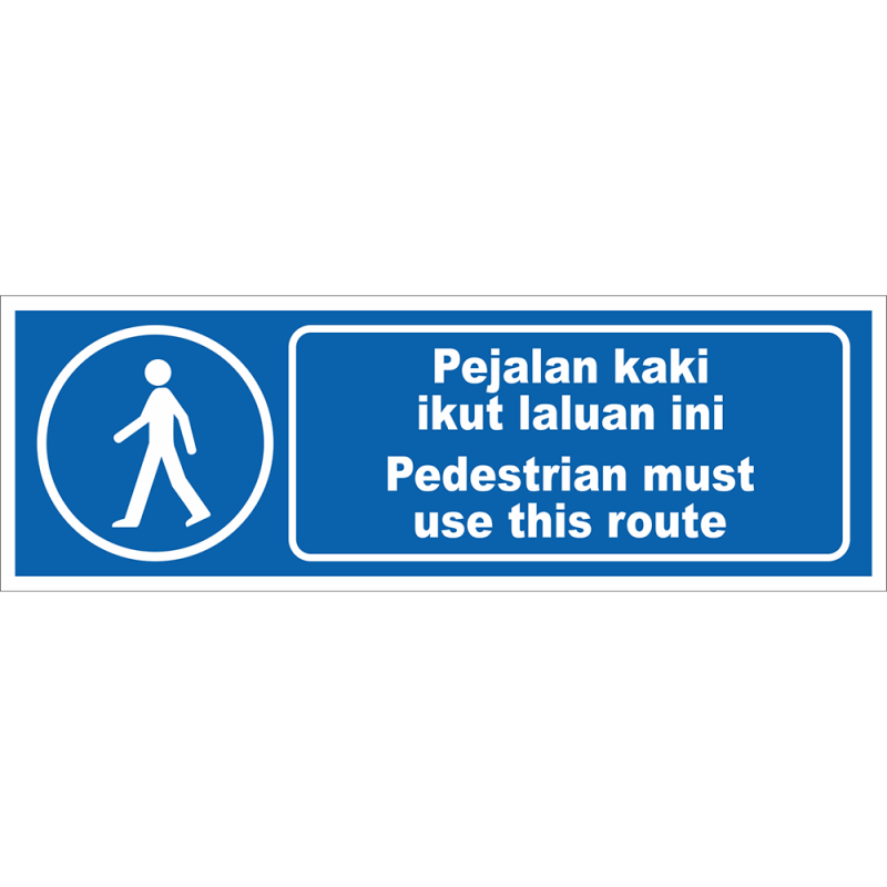 Pedestrian must use this route