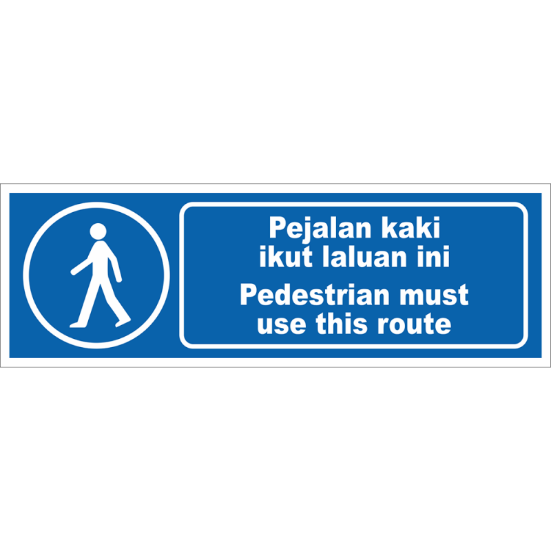 Pedestrian must use this route Pedestrian must use this route