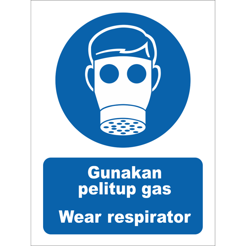 Wear respirator (full face)