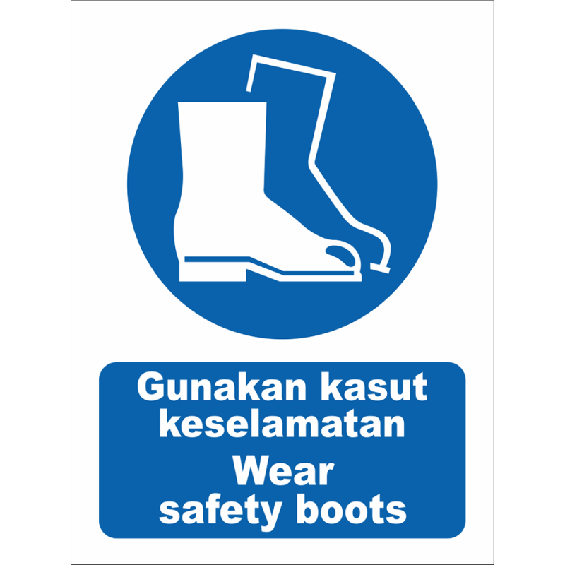 Wear safety boots Wear safety boots