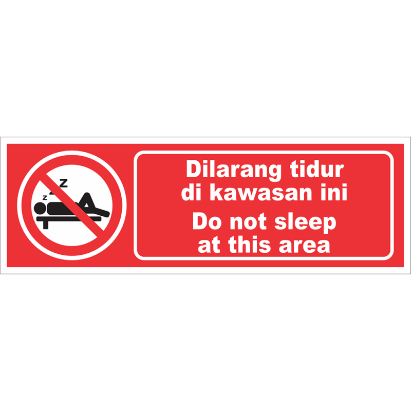 Do not sleep at this area Do not sleep at this area