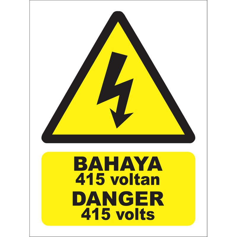 DANGER 415 volts DANGER 415 volts