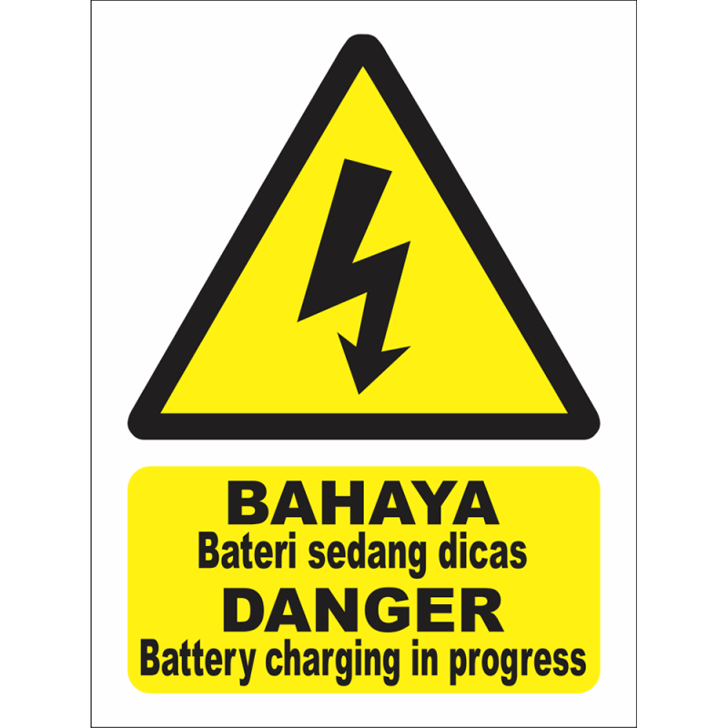 DANGER Battery charging in progress DANGER Battery charging in progress