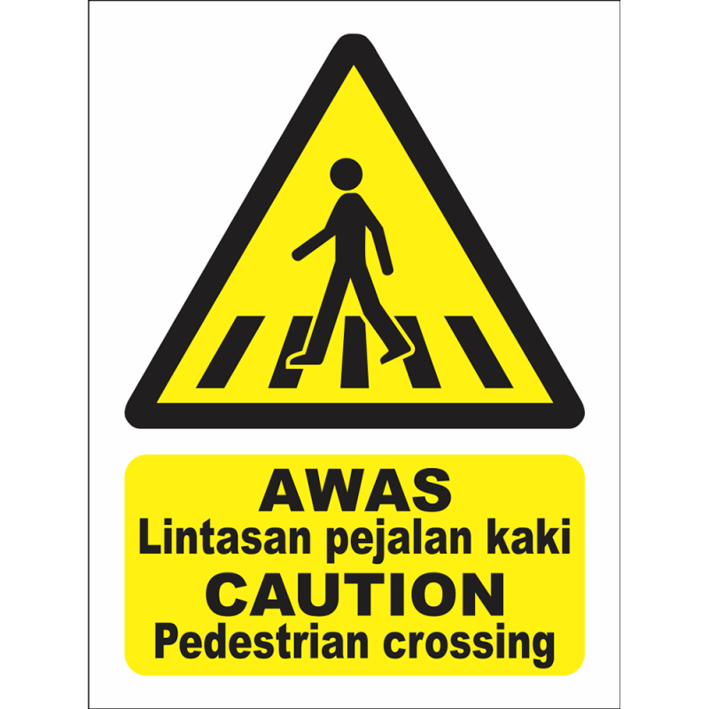 CAUTION Pedestrian crossing