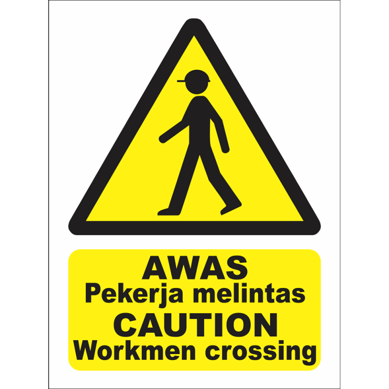 CAUTION Workmen crossing