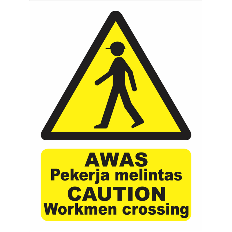 CAUTION Workmen crossing CAUTION Workmen crossing