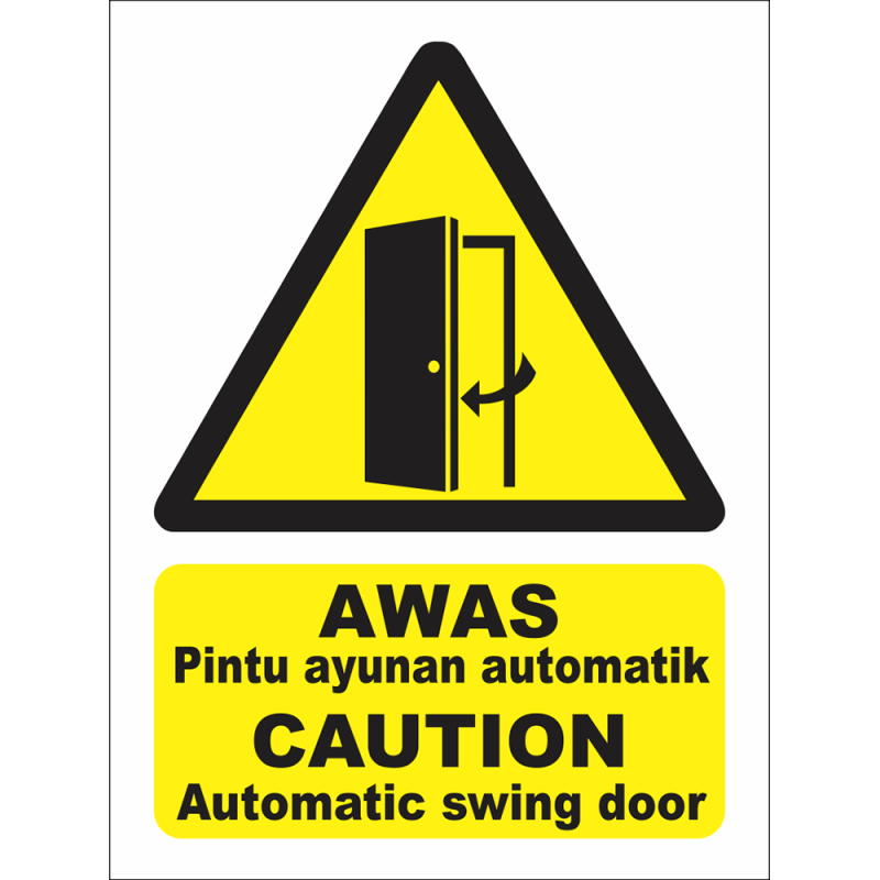 CAUTION Automatic swing door