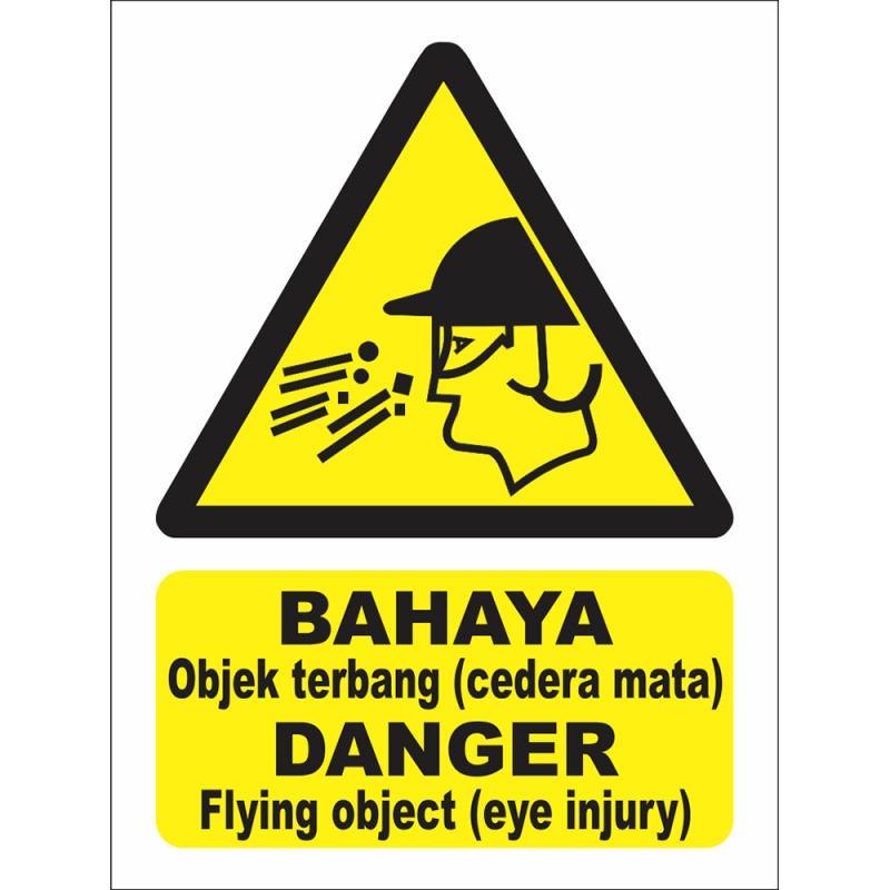 DANGER Flying object (eye injury)