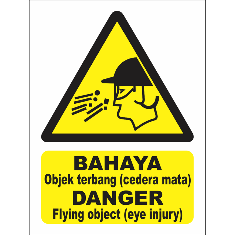 DANGER Flying object (eye injury) DANGER Flying object (eye injury)