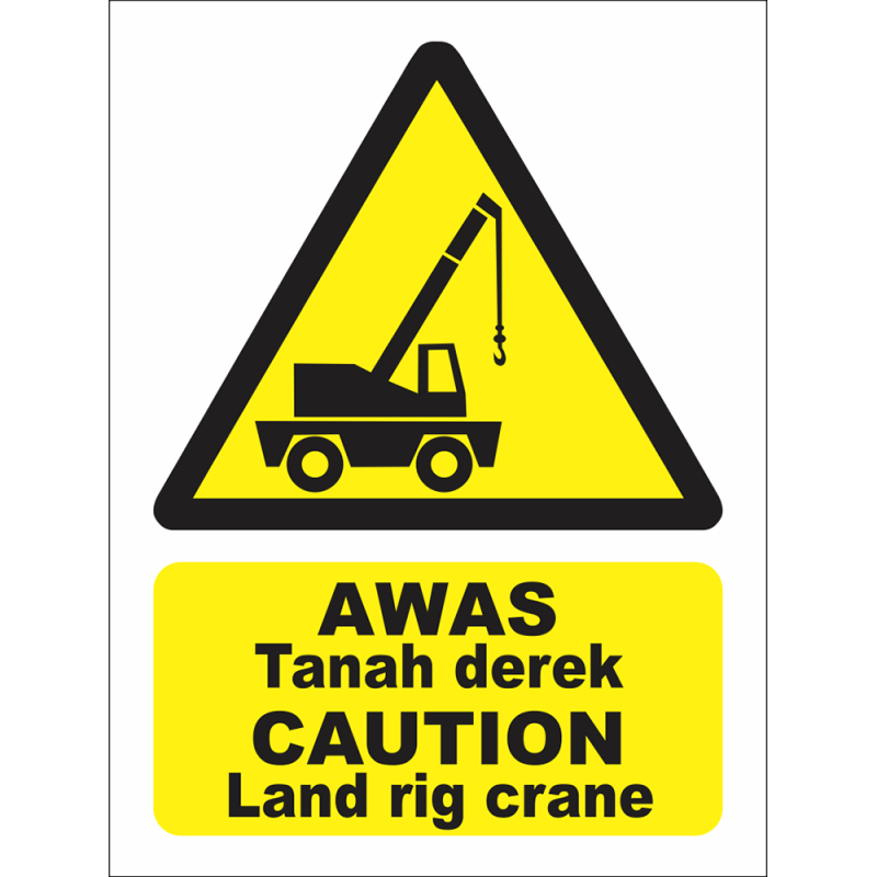 CAUTION Land rig crane