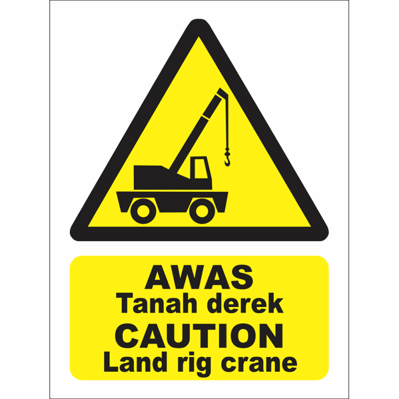 CAUTION Land rig crane CAUTION Land rig crane