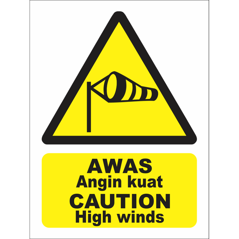 CAUTION High winds CAUTION High winds